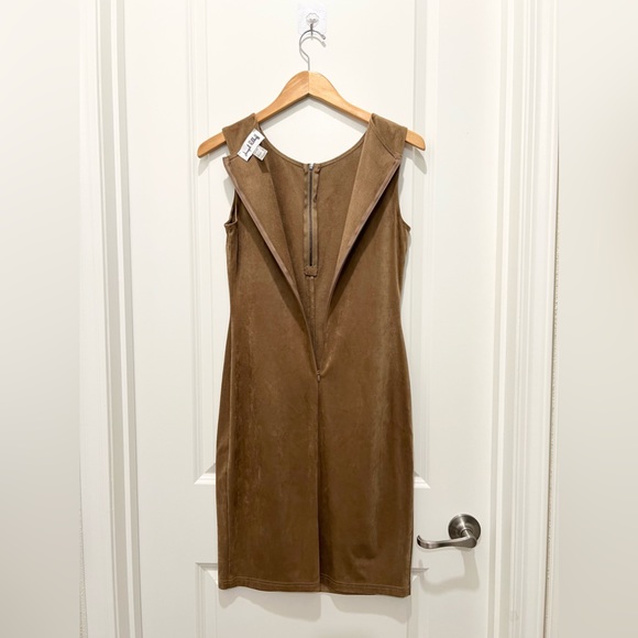 JOSEPH RIBKOFF Faux Suede/Leather Dress - Picture 4 of 8